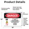 Signmission Emergency Generator Danger High, 18 in W x Rectangle, Vinyl Decal OS-2PACK-DS-D-1218-L-2204 - alternate 3
